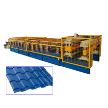 Automatic glazed metal roof tile roll forming machine
